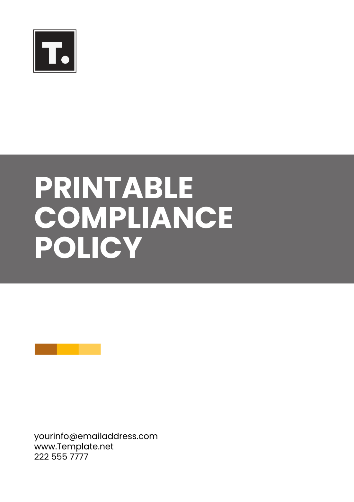 Printable Compliance Policy Template