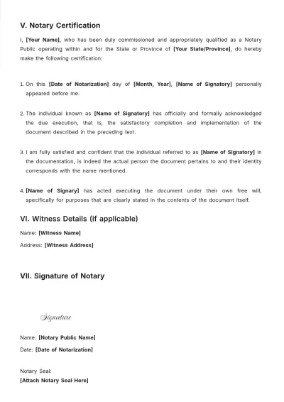 Free Notary Certificate Template to Edit Online