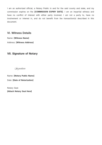 Free Loose Notary Certificate Template to Edit Online
