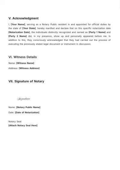 Free All Purpose Notary Certificate Template to Edit Online