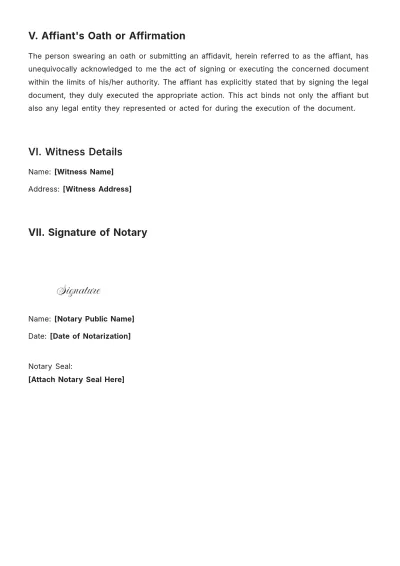 Free Jurat/Affidavit Notary Certificate Template to Edit Online