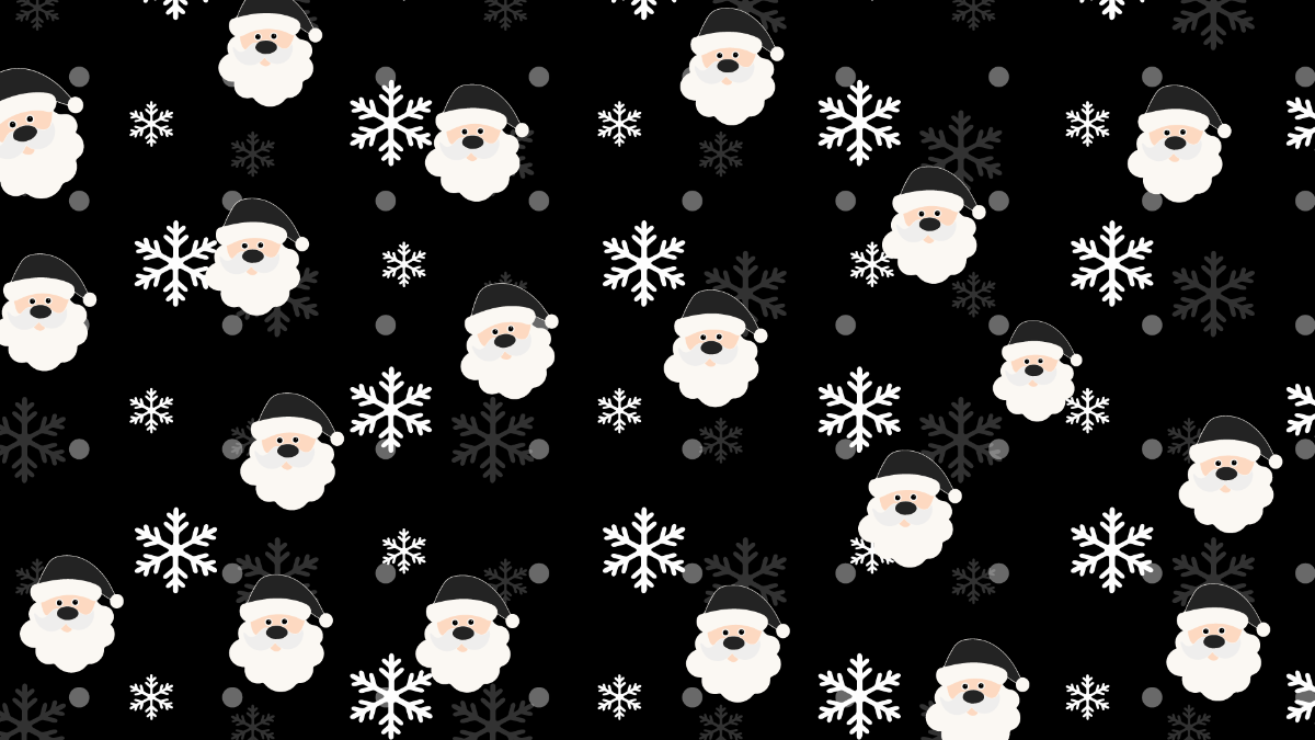 Black and White Christmas Pattern Background - Download | Template.net