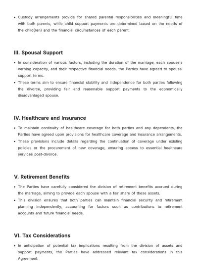 Free Marital Settlement Agreement With Notary Template to Edit Online