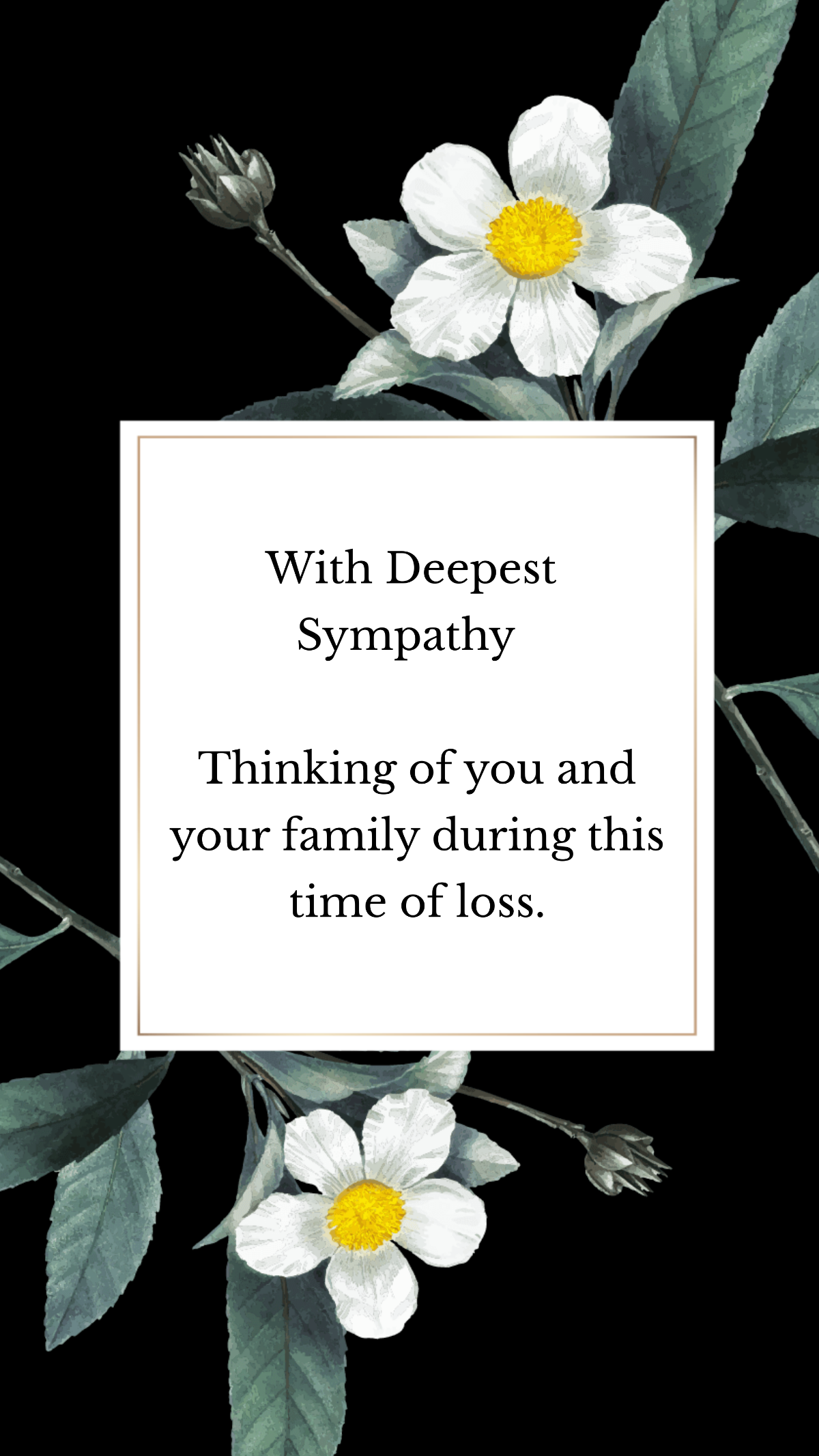 Sympathy Cards for Any Loss Template
