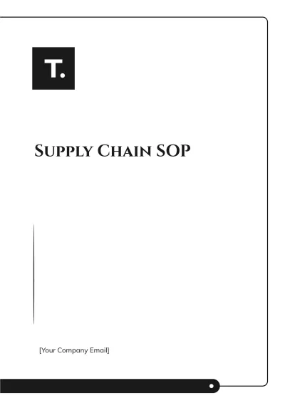 Free Supply Chain SOP Template to Edit Online