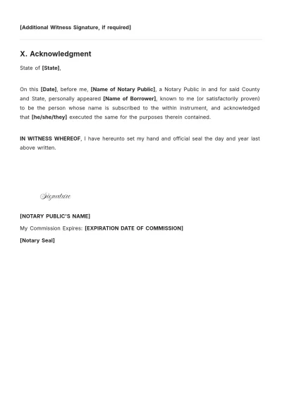 Free Loan Agreement With Notary Template to Edit Online