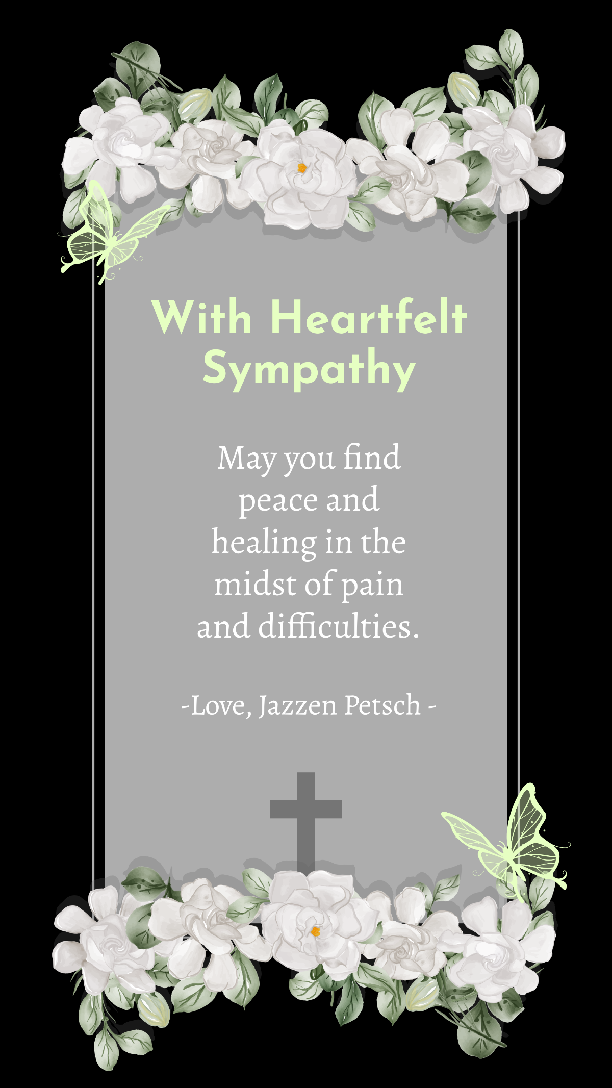 Condolence Message Instagram Story Template