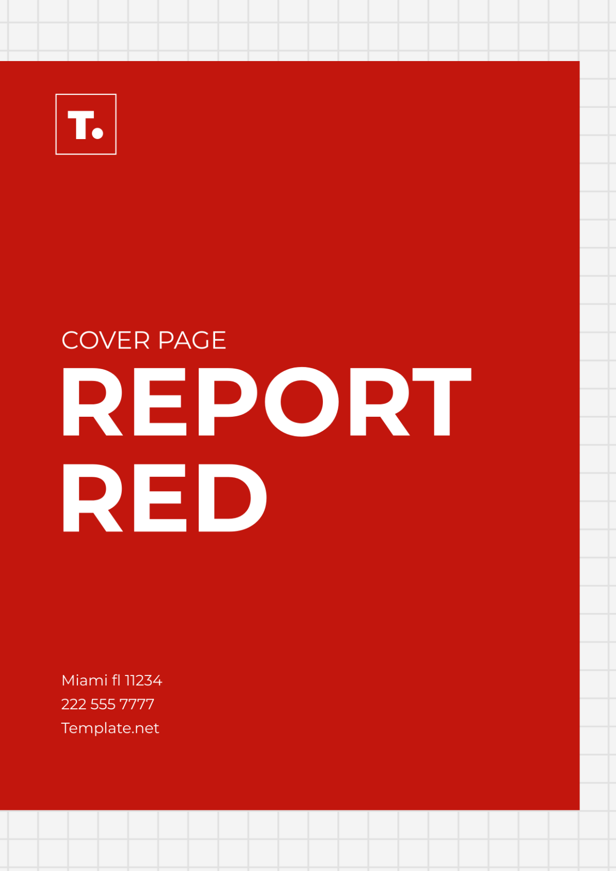 Report Red Cover Page Template - Edit Online & Download Example ...