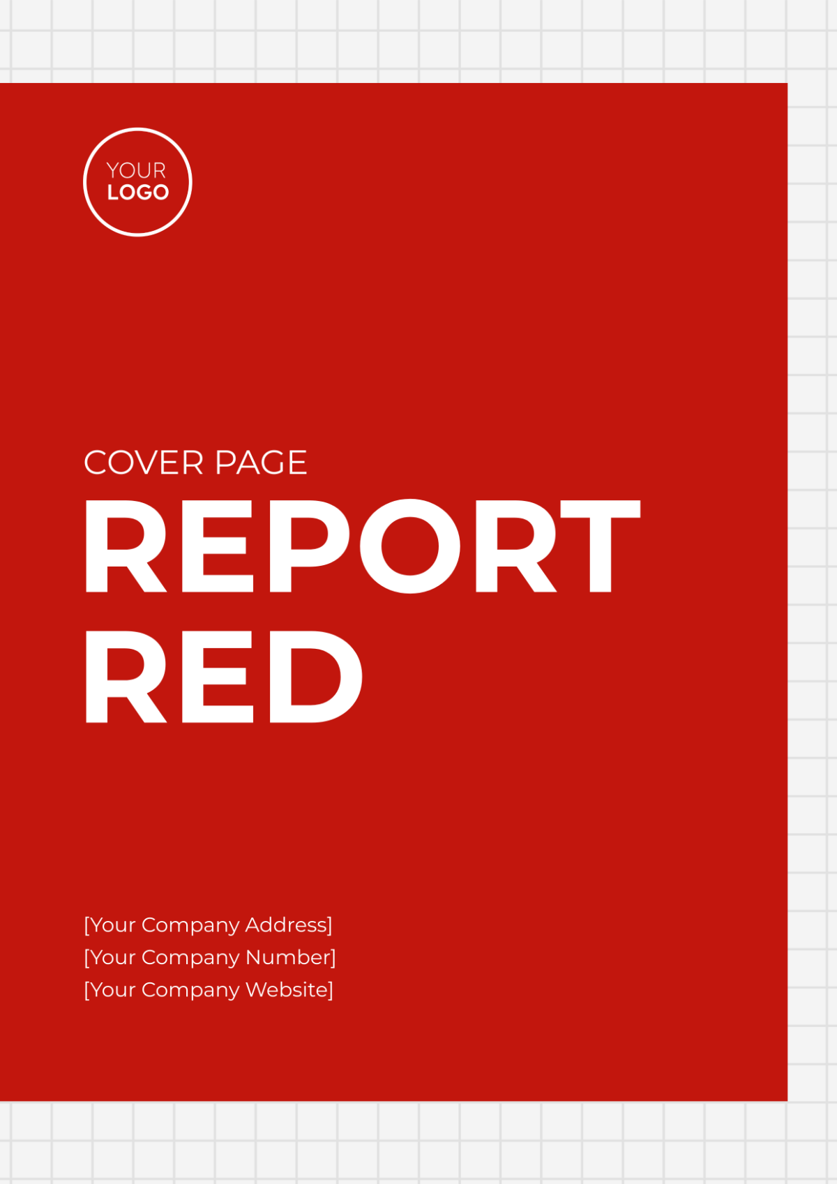 Report Red Cover Page