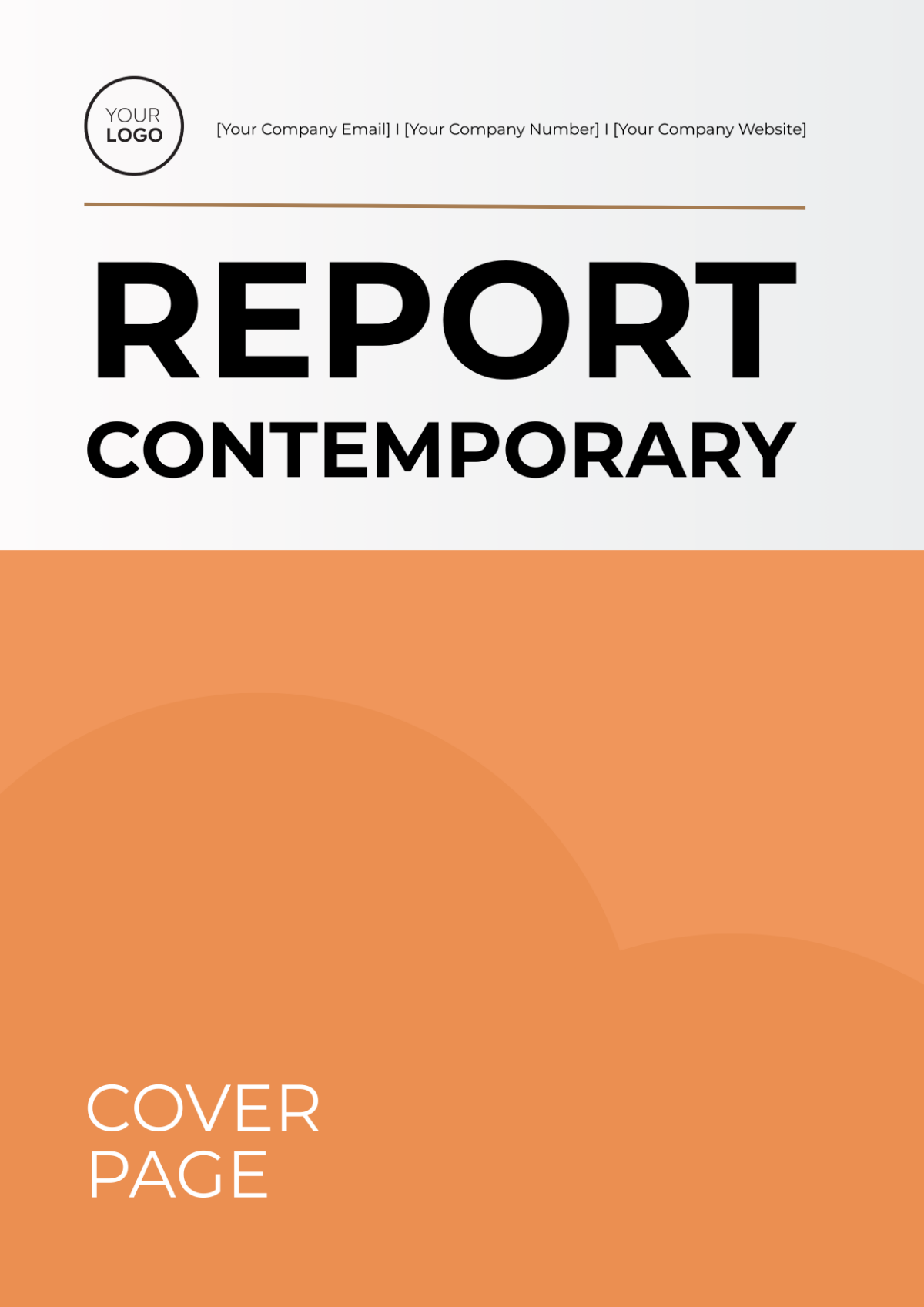 Report Contemporary Cover Page