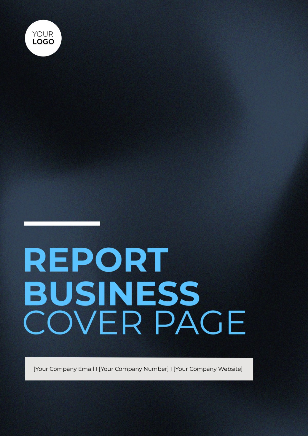 Report Business Cover Page