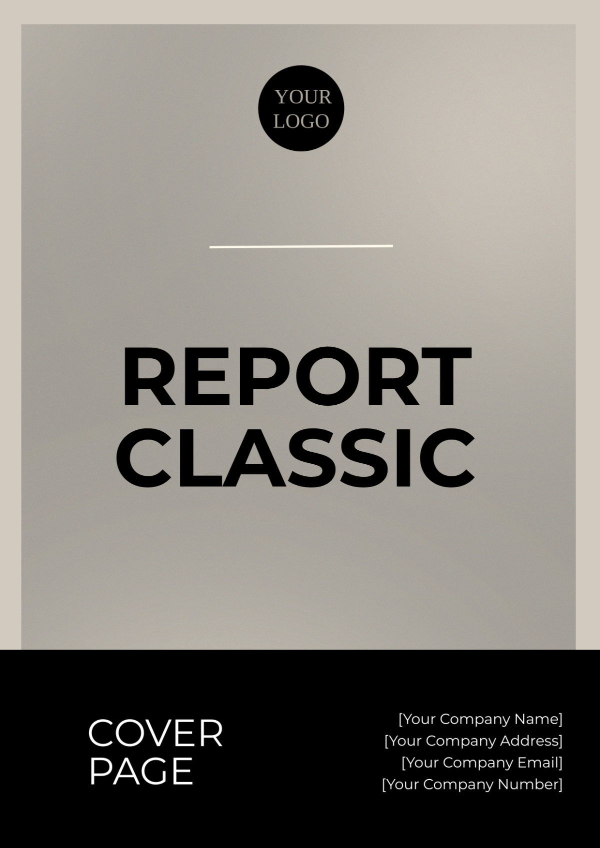 Report Classic Cover Page
