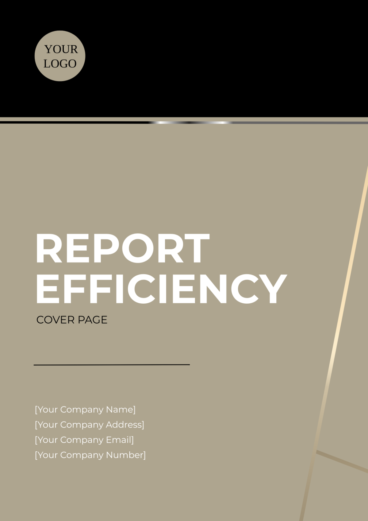 Report Efficiency Cover Page