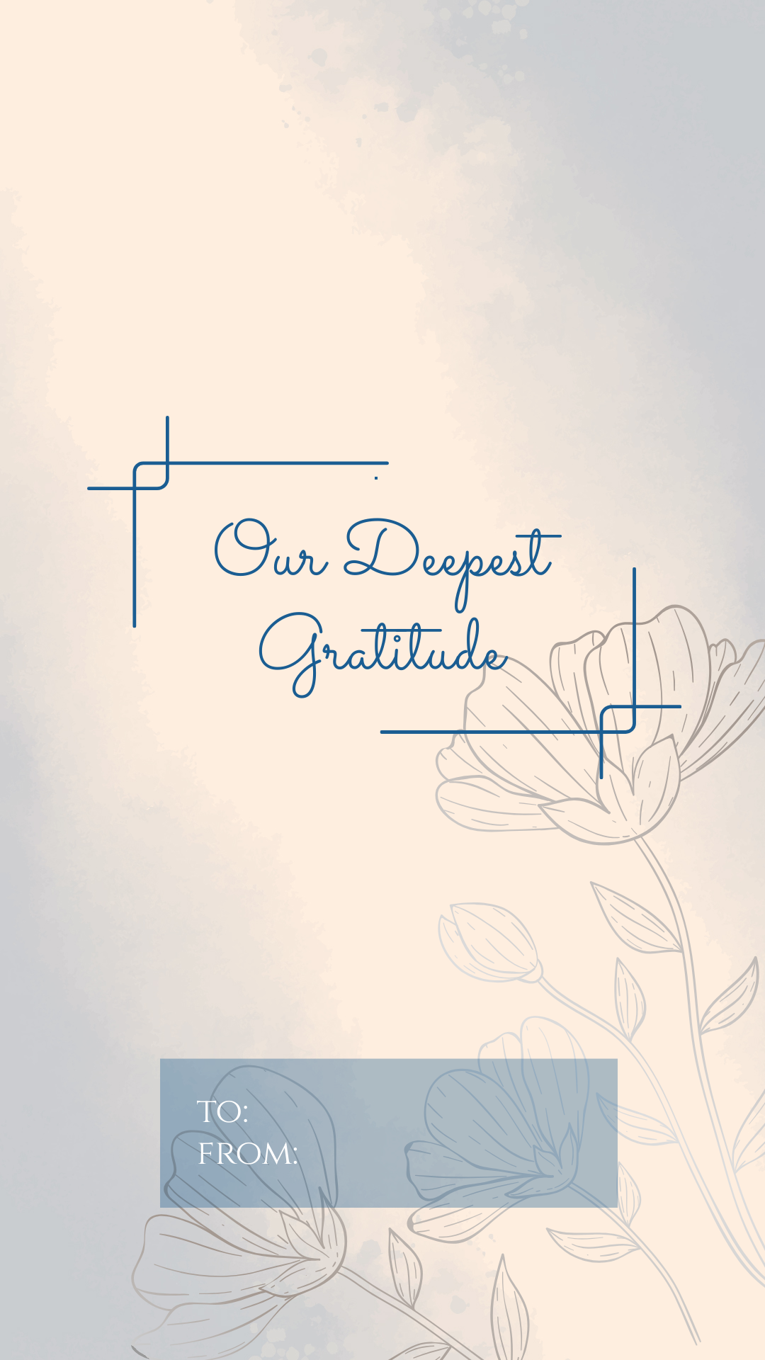 Condolence Gratitude Card Template
