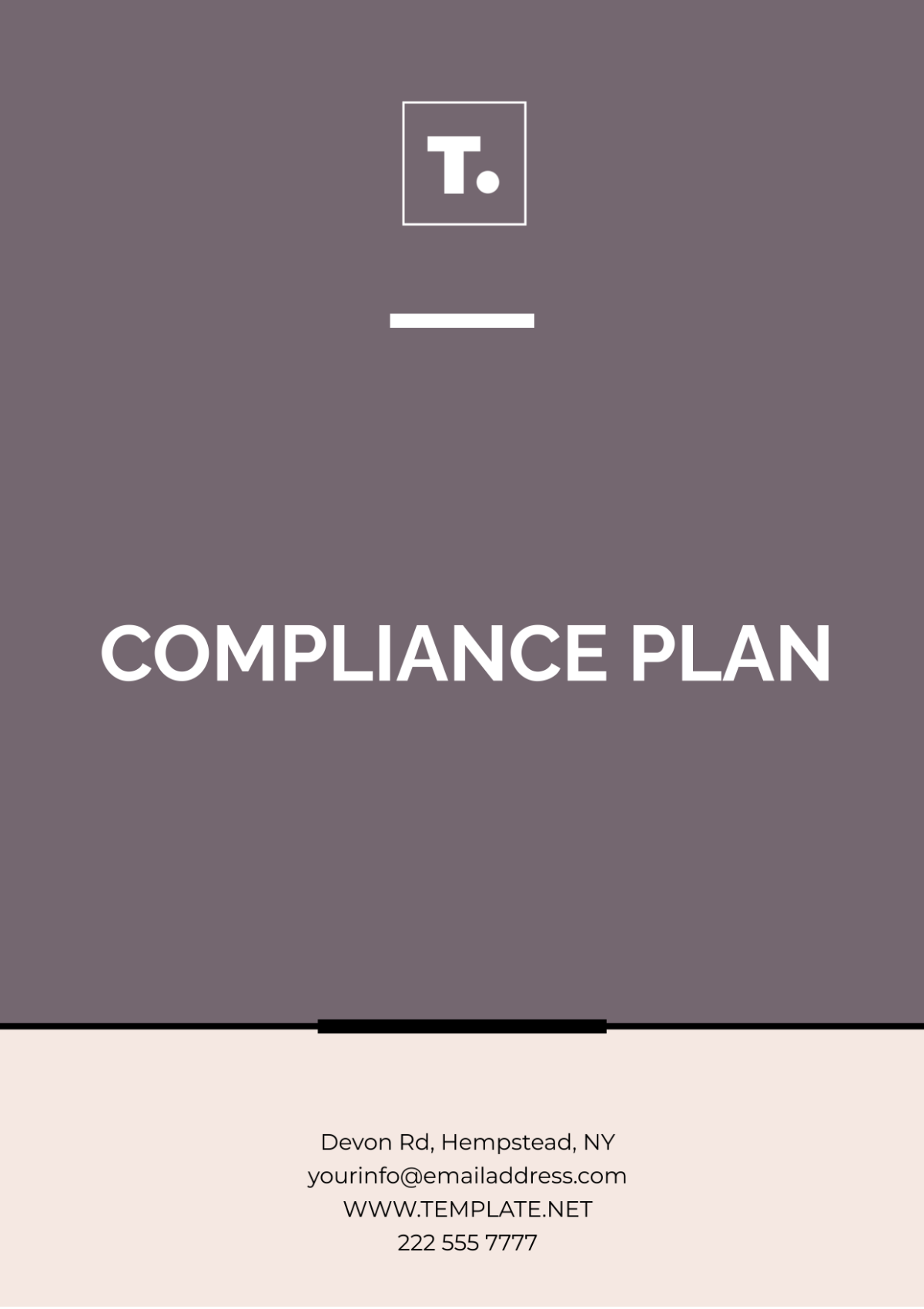 Sample Compliance Plan Template