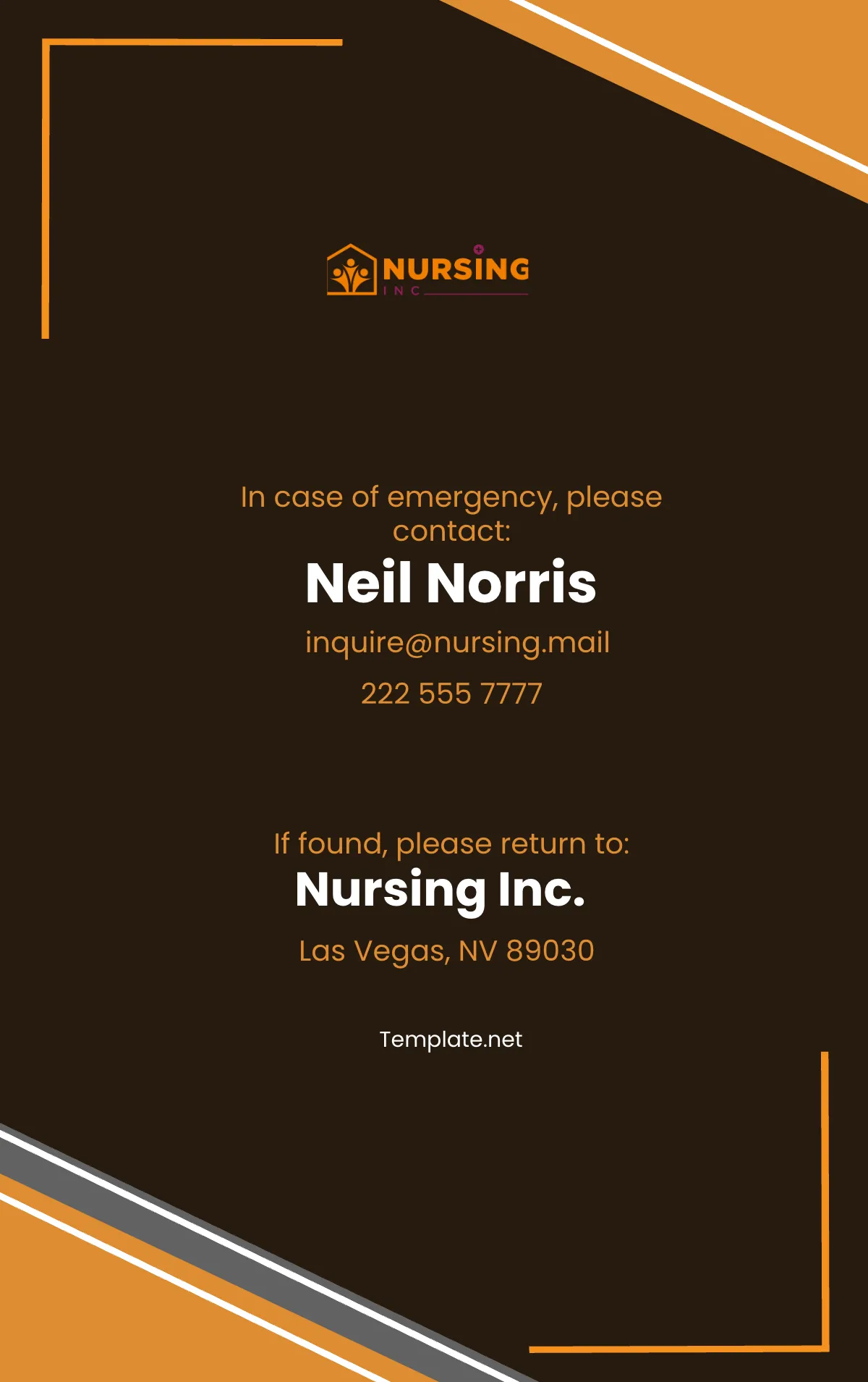 Free Medical Director ID Card Template to Edit Online