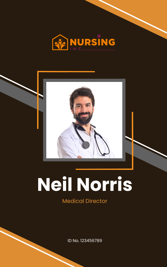 Free Medical Director ID Card Template
