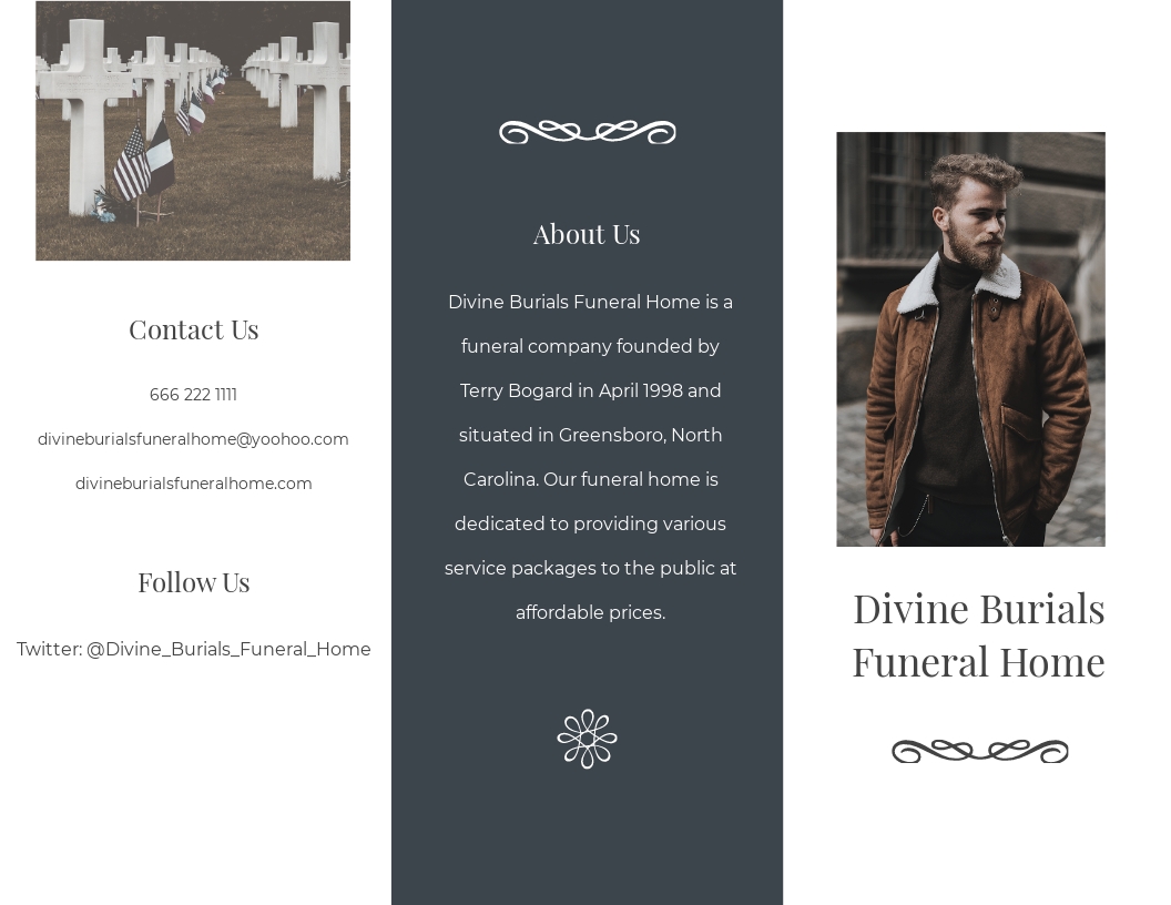 Free Military Funeral Memorial Tri Fold Brochure Template