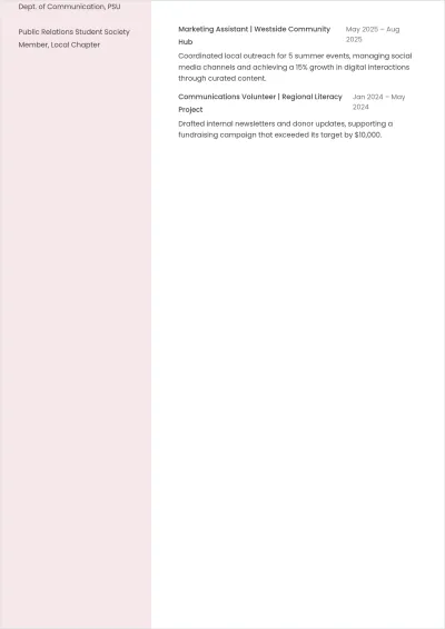 Free Student ATS Resume Summary Template, AI Resume Builder