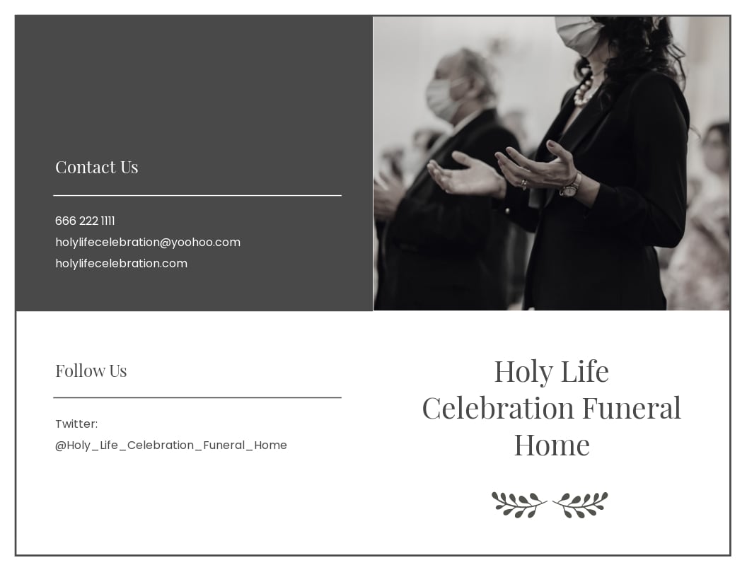 Editable Life Celebration Funeral Bi Fold Brochure Template.jpe