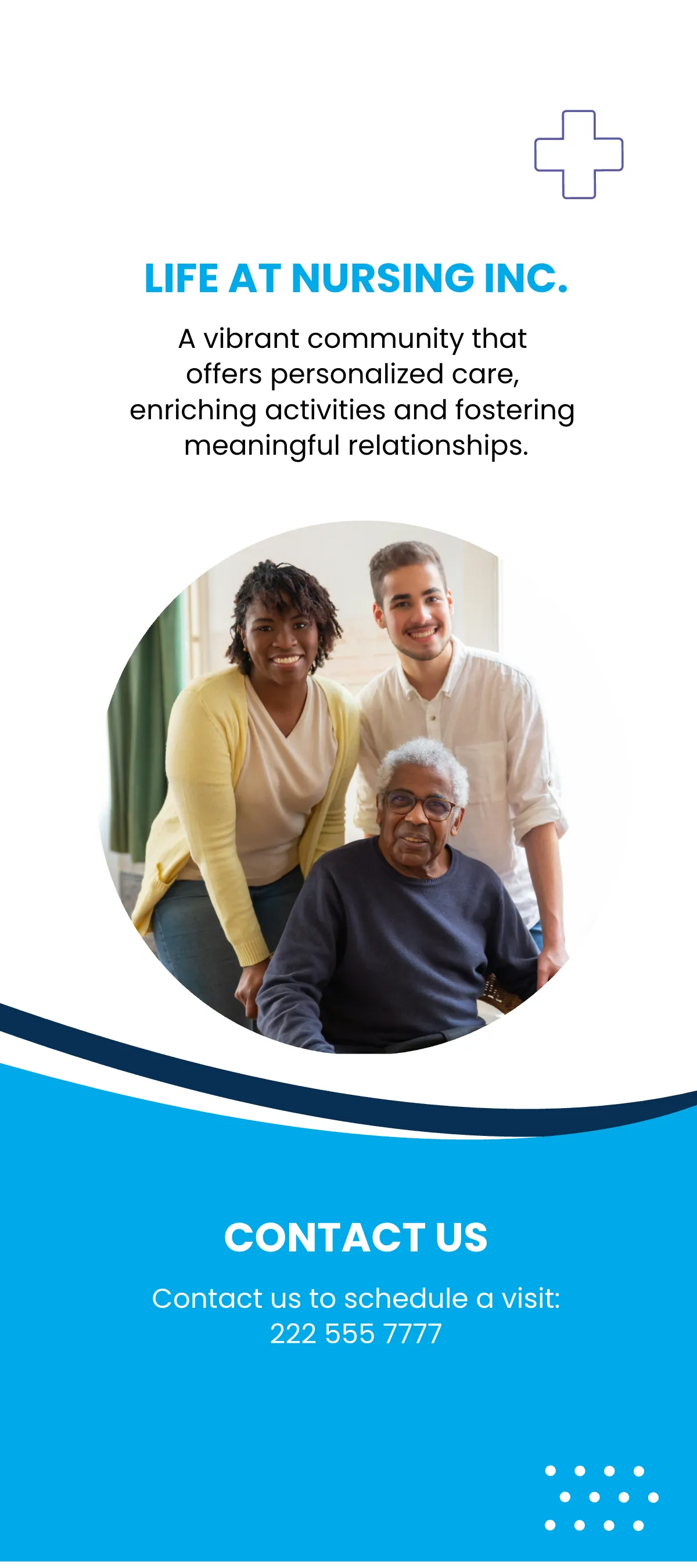 Free Welcome to Our Nursing Home Community Rack Card Template to Edit Online