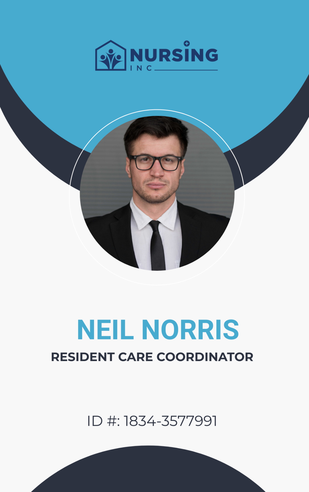 Free Resident Care Coordinator ID Card Template
