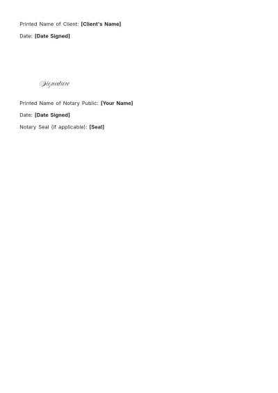Free Notary Certificate Of Dishonor Template to Edit Online