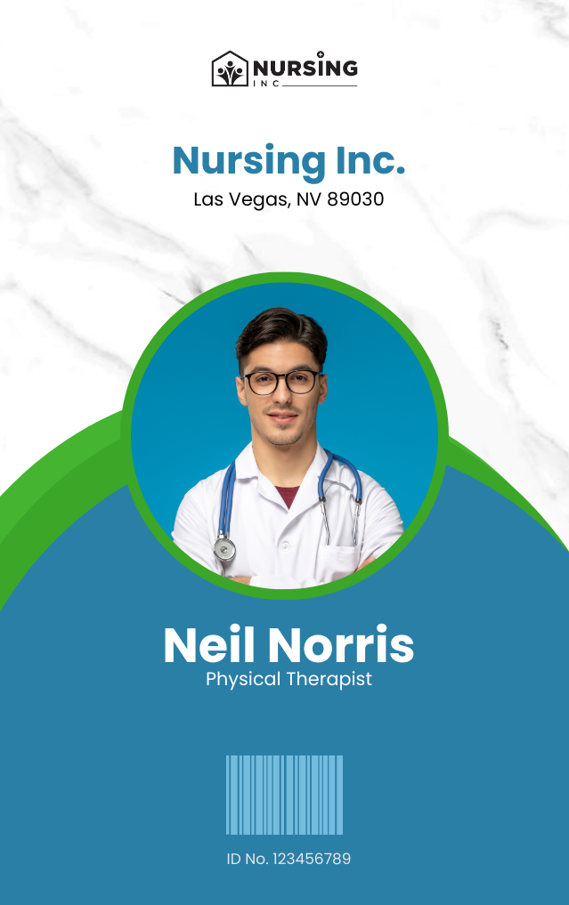 Free Physical Therapist ID Card Template