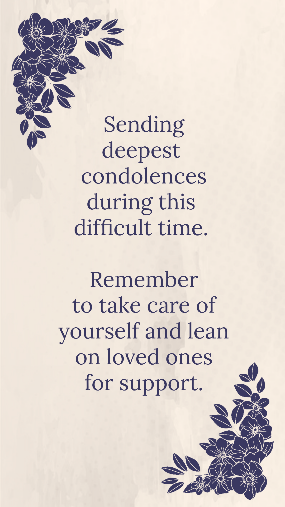Health Condolence Message Template