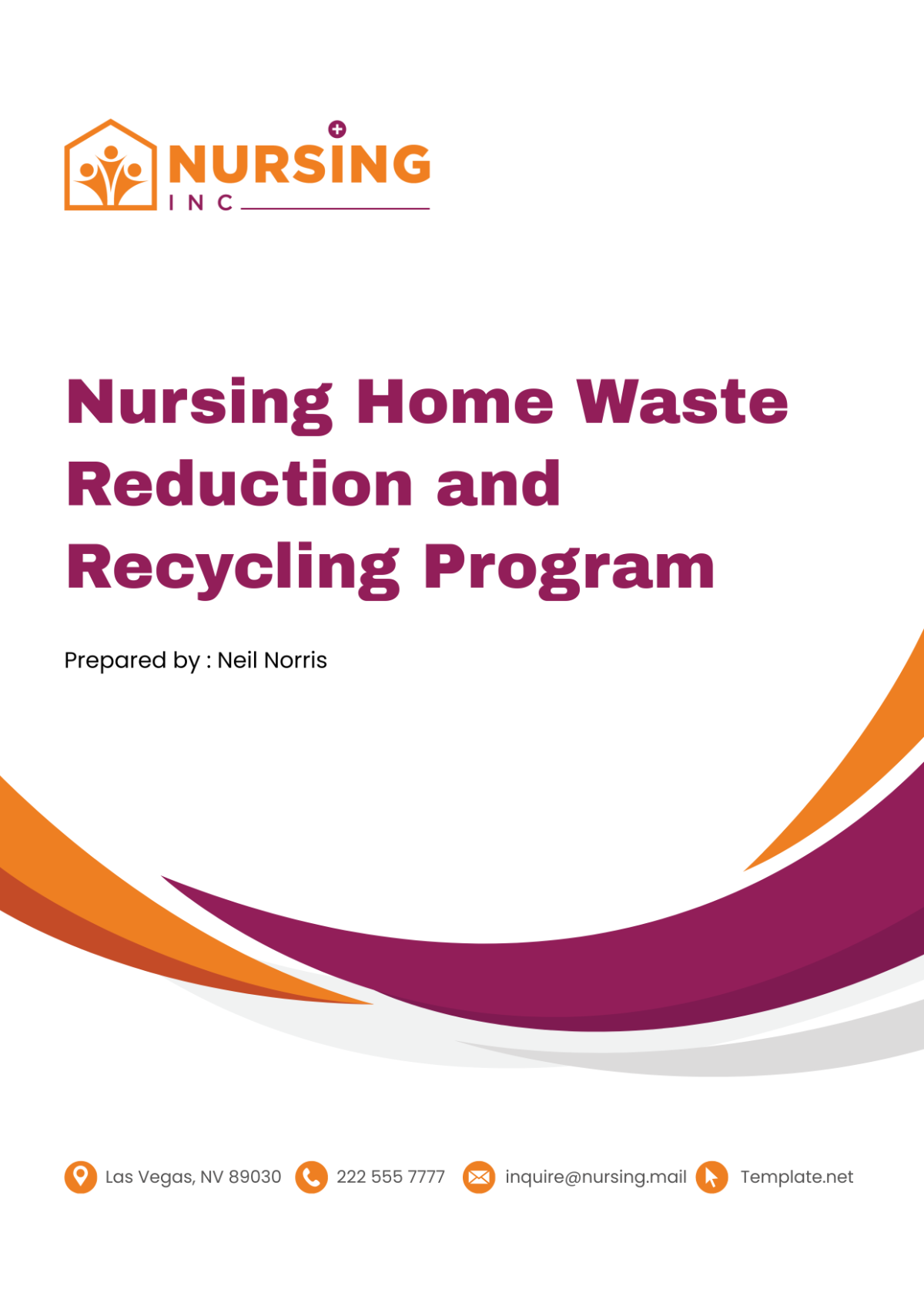 Nursing Home Waste Reduction and Recycling Program Template