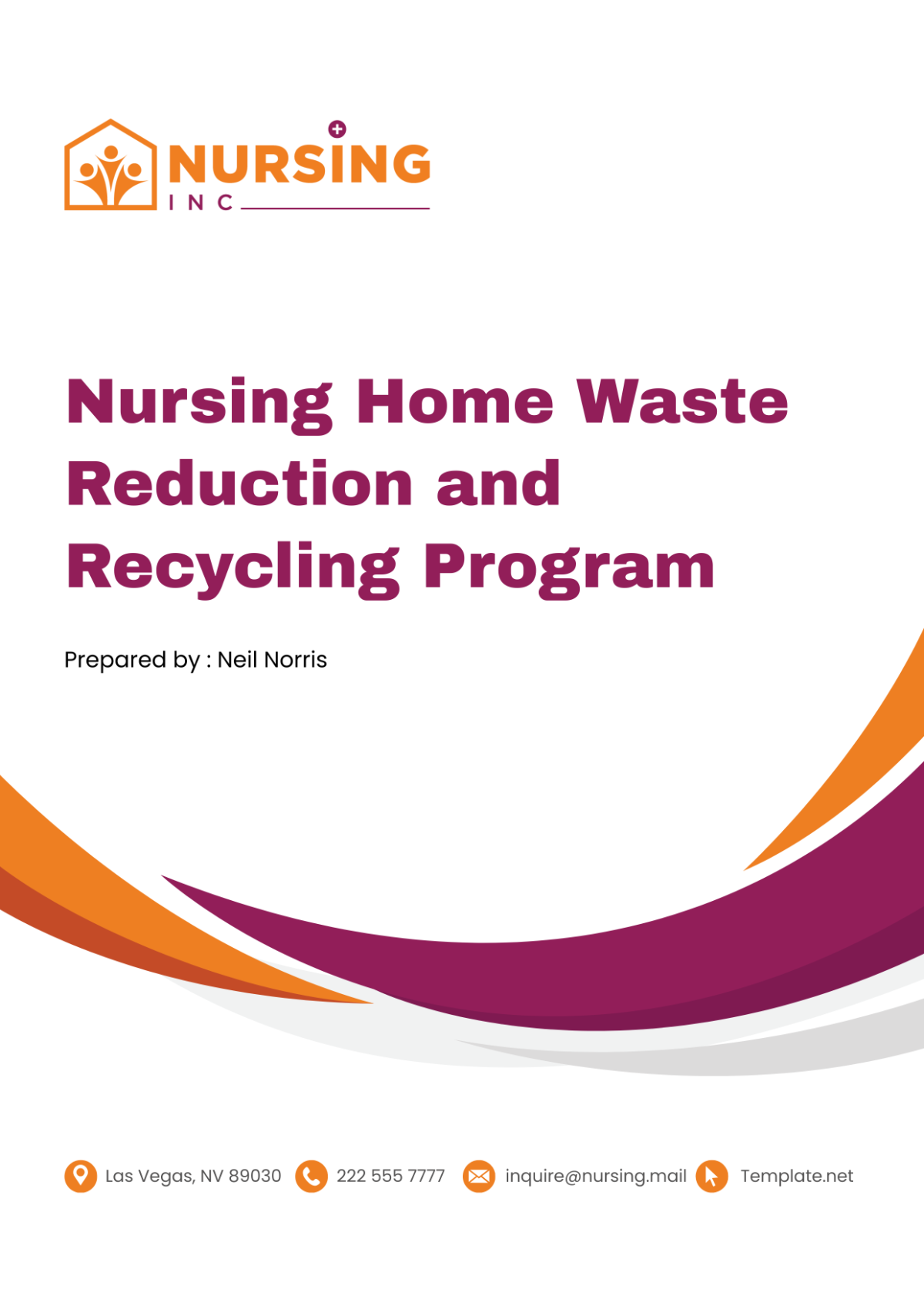 Nursing Home Waste Reduction and Recycling Program Template - Edit Online & Download