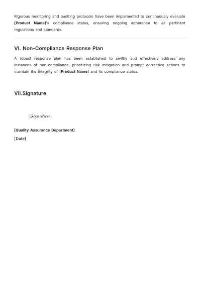 Free Certificate Of Compliance Template to Edit Online
