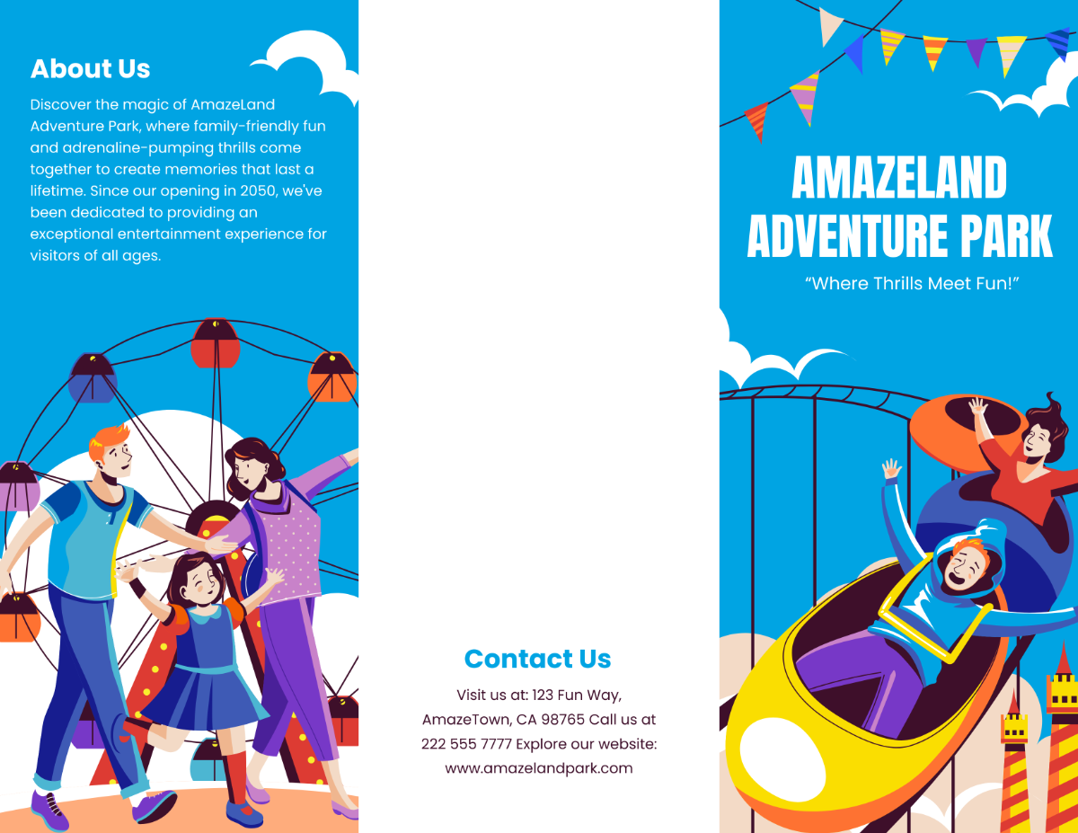 Free Amusement Park Brochure Template