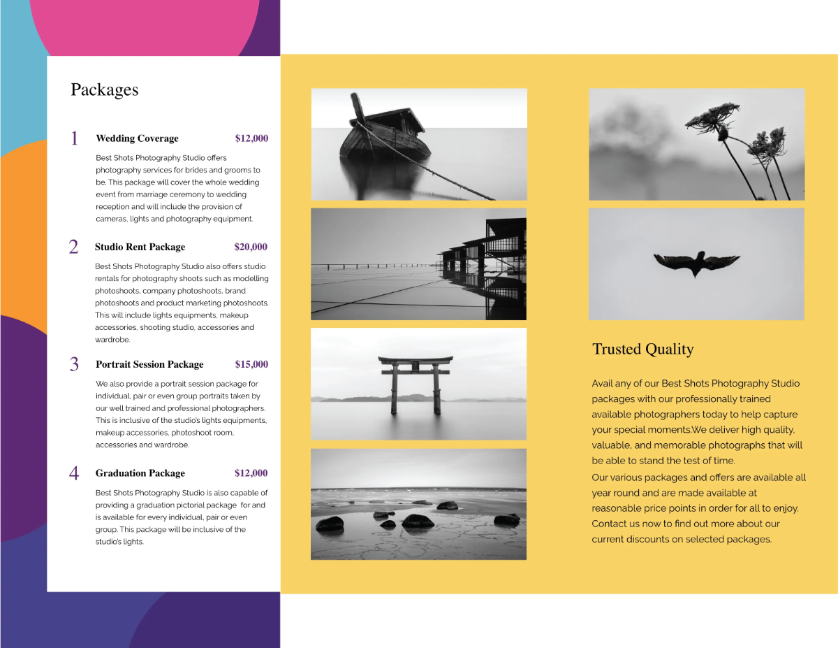 Free Photography Business Brochure Template to Edit Online
