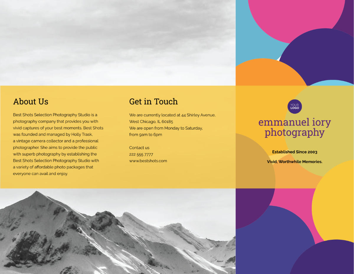 Free Photography Business Brochure Template