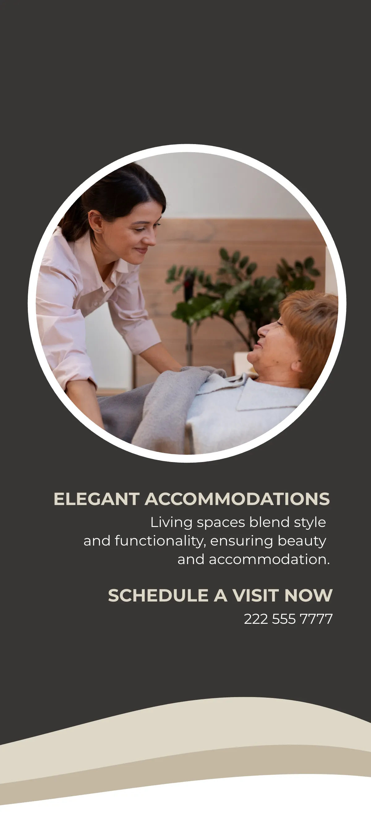 Free Luxury Senior Living Facilities Rack Card Template to Edit Online