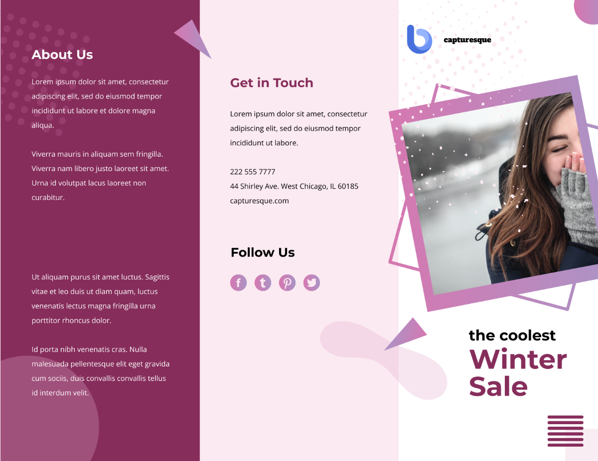 Winter Sale Brochure Template - Edit Online & Download