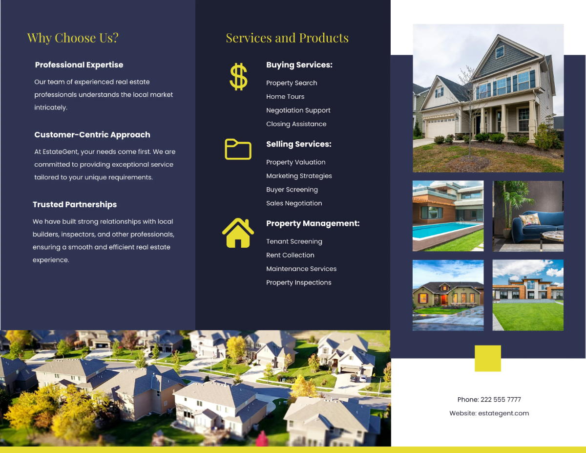 Free Estate Agent Brochure Template to Edit Online