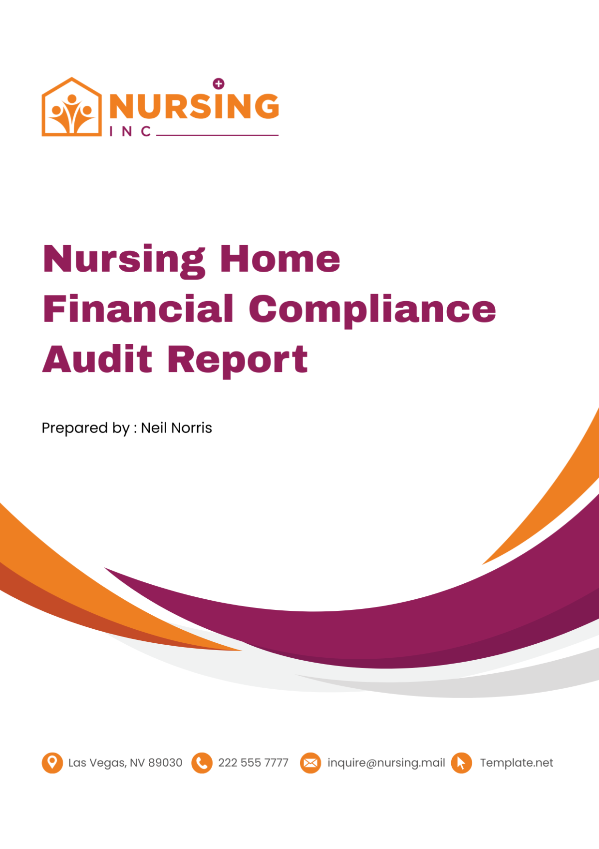 Nursing Home Financial Compliance Audit Report Template