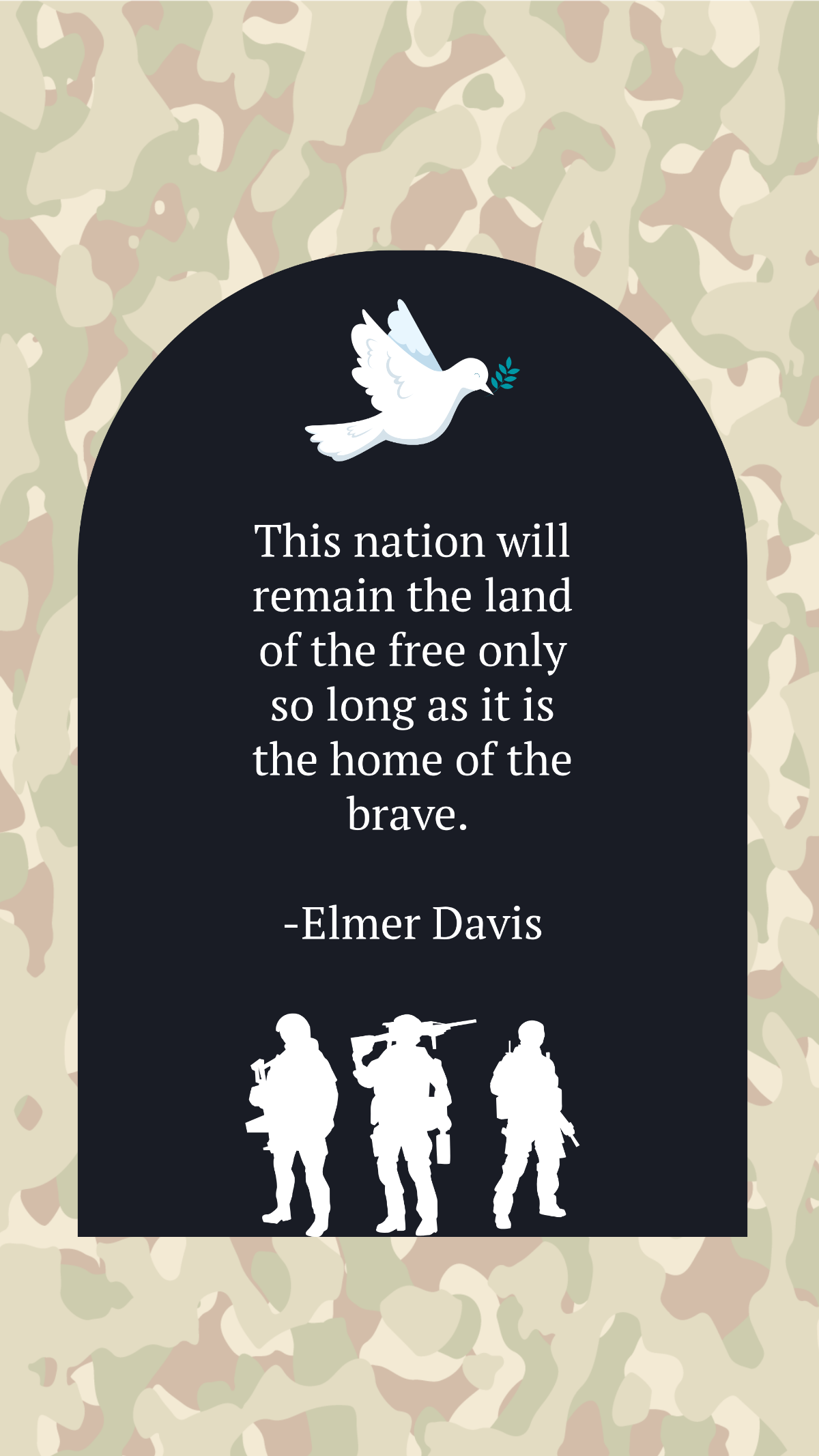 Condolence Rest In Peace Military Death Quote Template