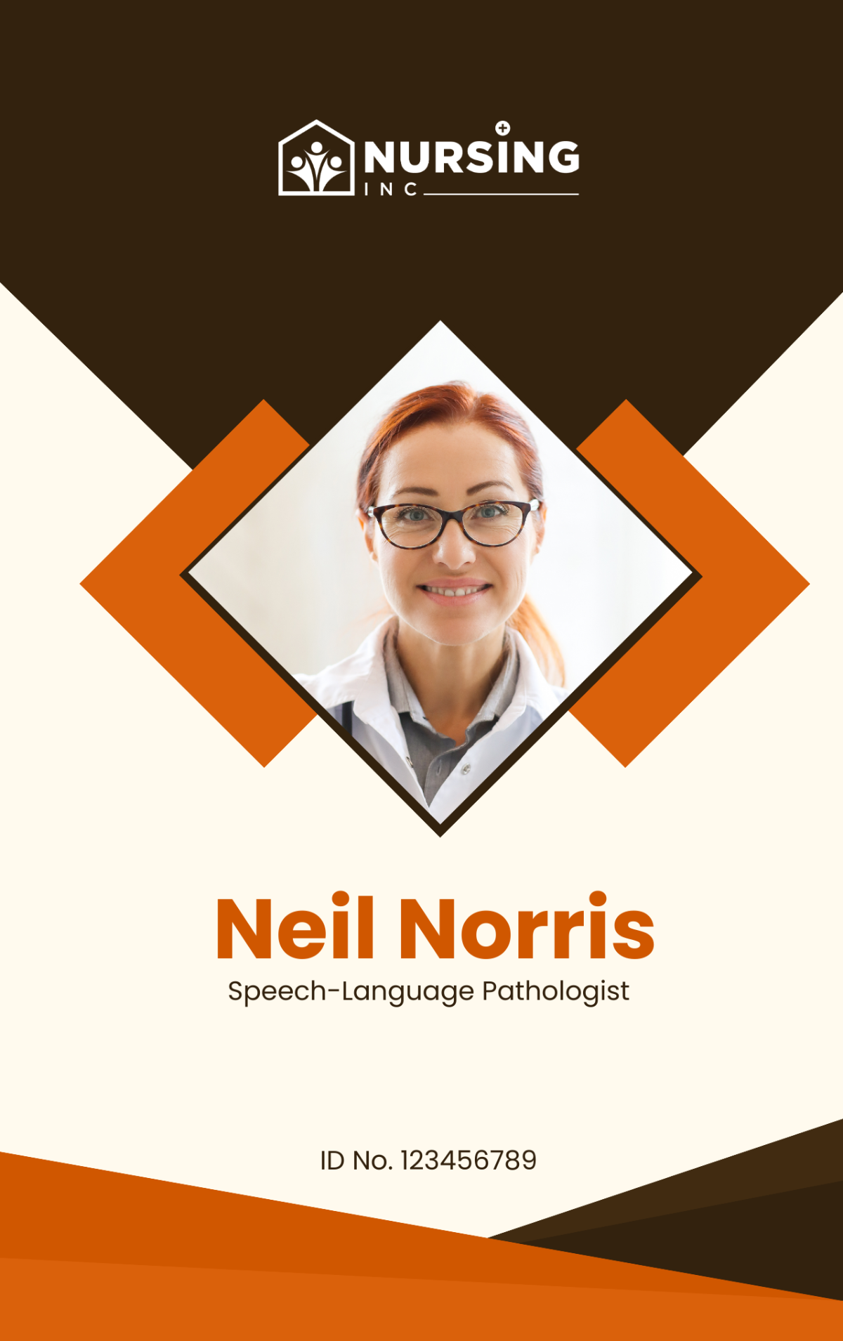 Speech-Language Pathologist ID Card Template - Edit Online & Download