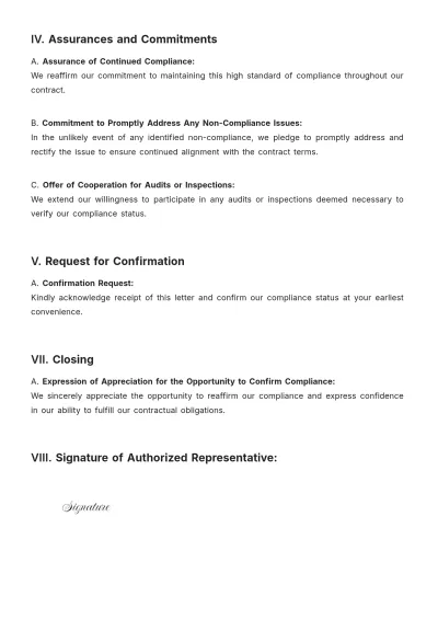Free Letter Of Compliance Template to Edit Online