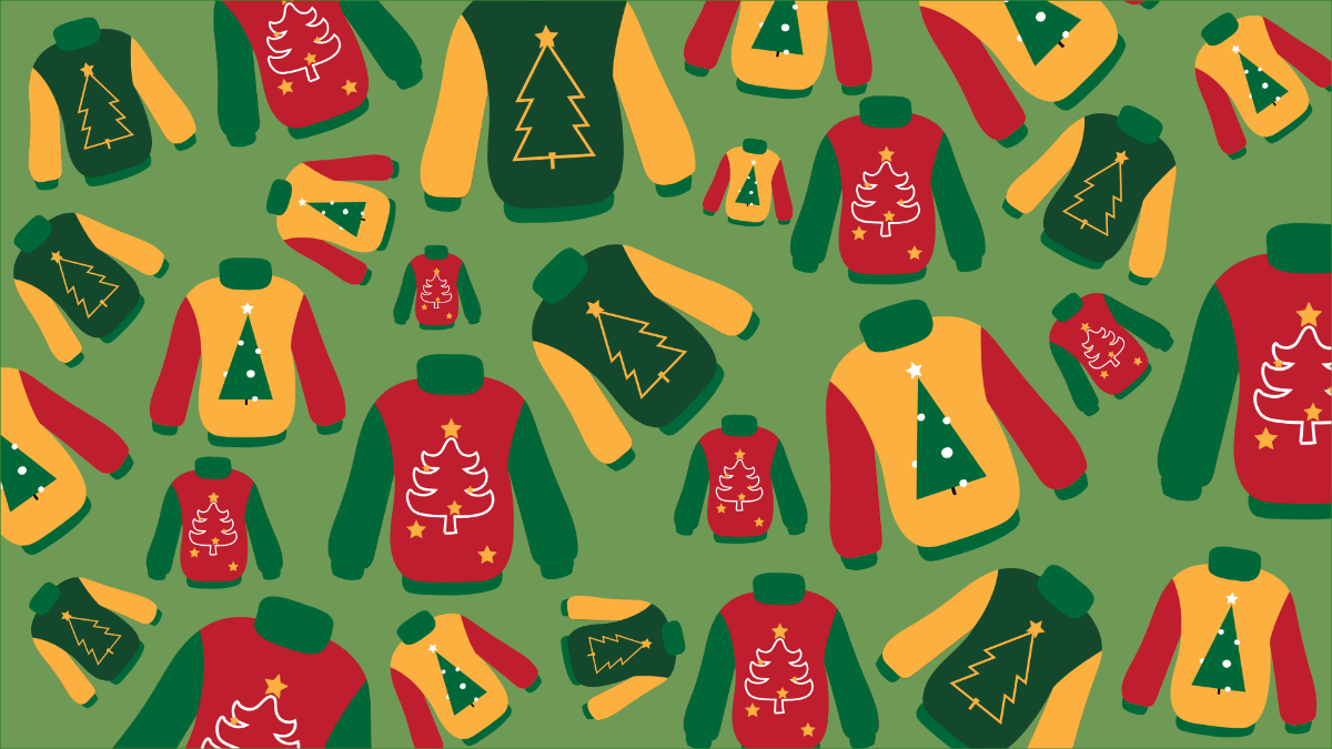 Christmas Sweater Pattern Background