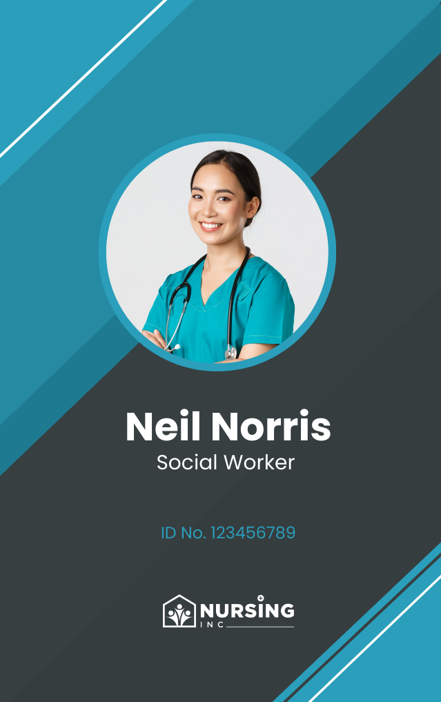 Free Social Worker ID Card Template