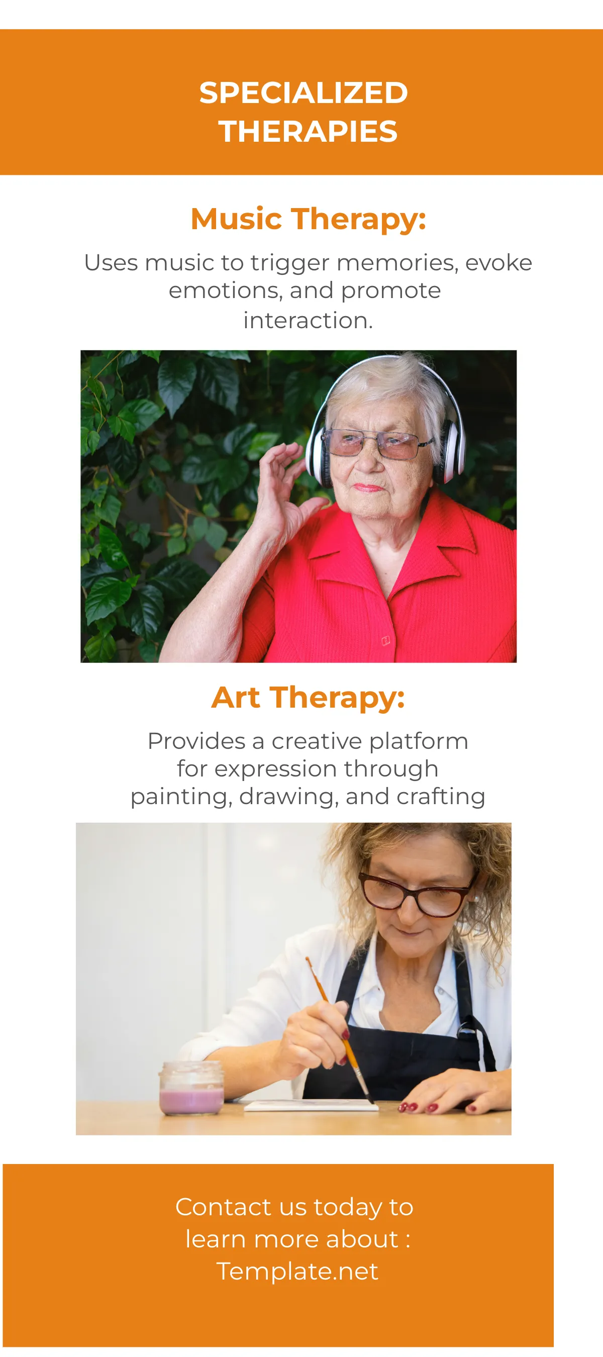 Free Individualized Memory Care Programs Rack Card Template to Edit Online