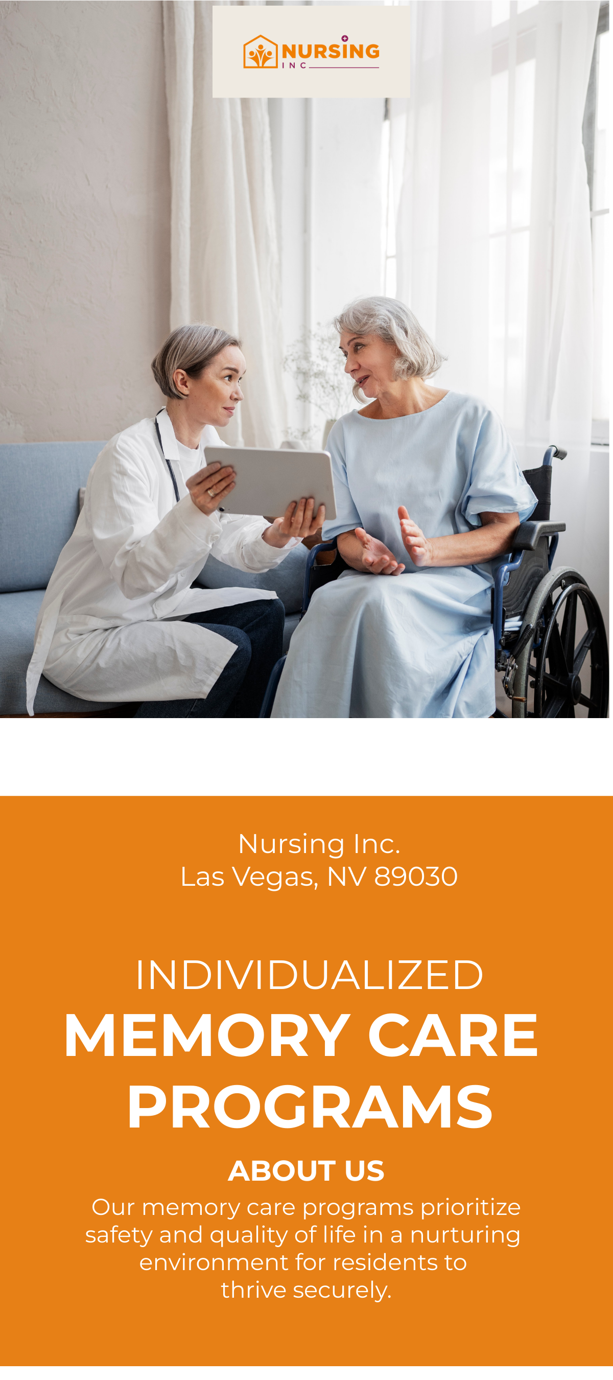 Individualized Memory Care Programs Rack Card
