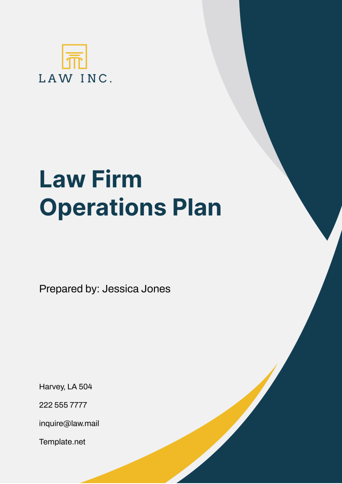 Law Firm Operations Plan Template