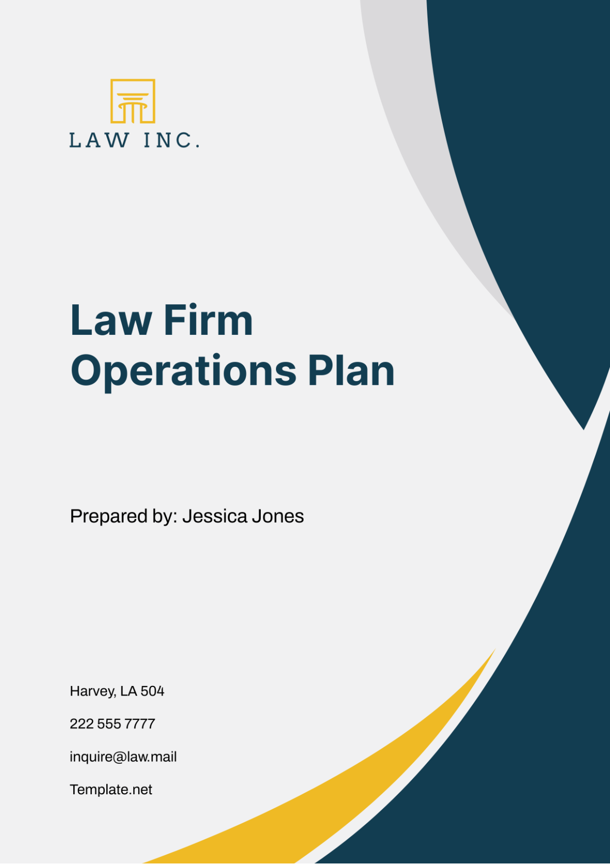 Free Law Firm Operations Plan Template - Edit Online & Download ...