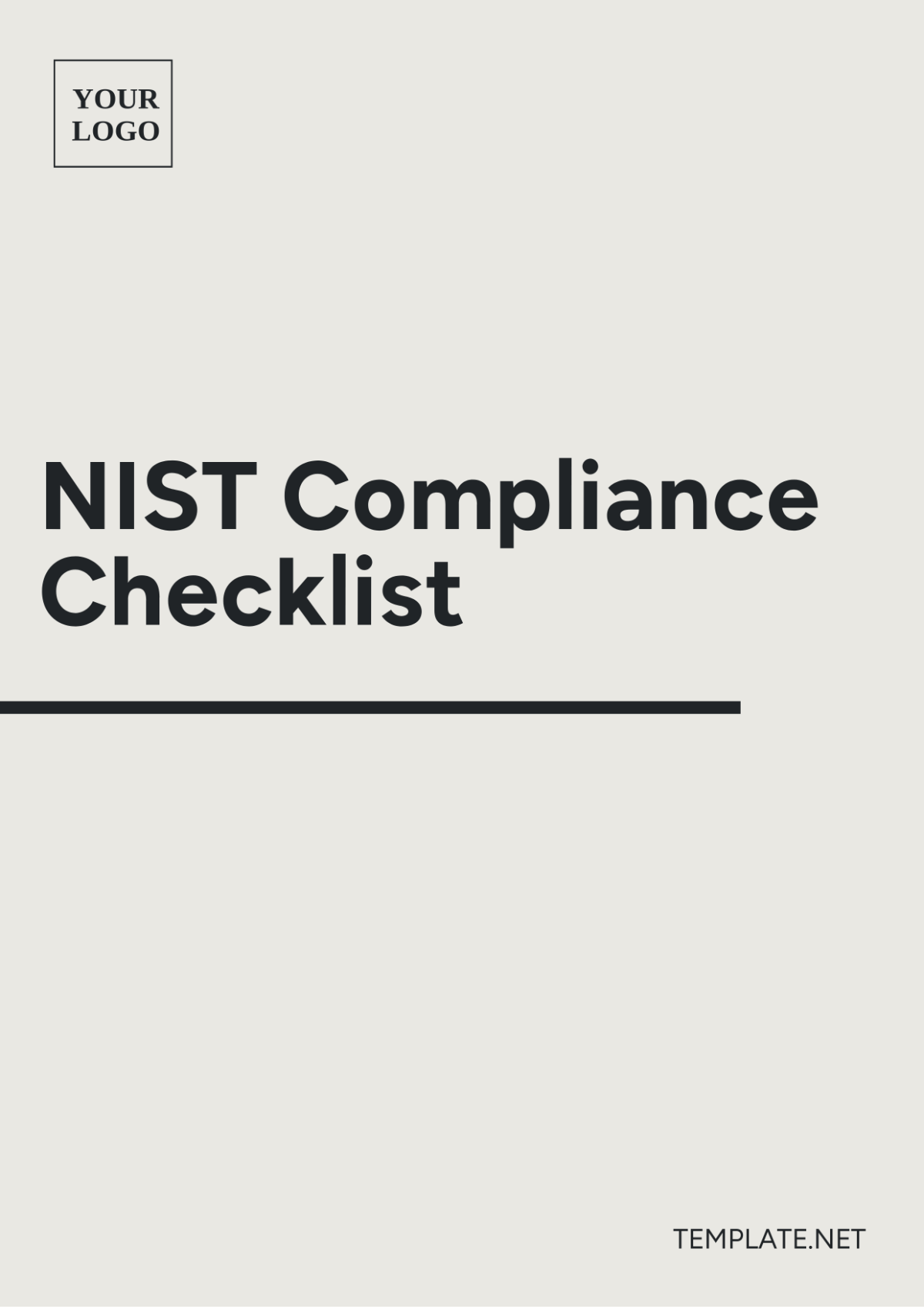 NIST Compliance Checklist Template