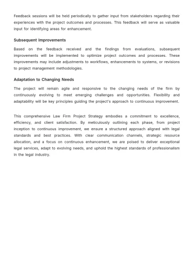 Free Law Firm Project Strategy Template to Edit Online